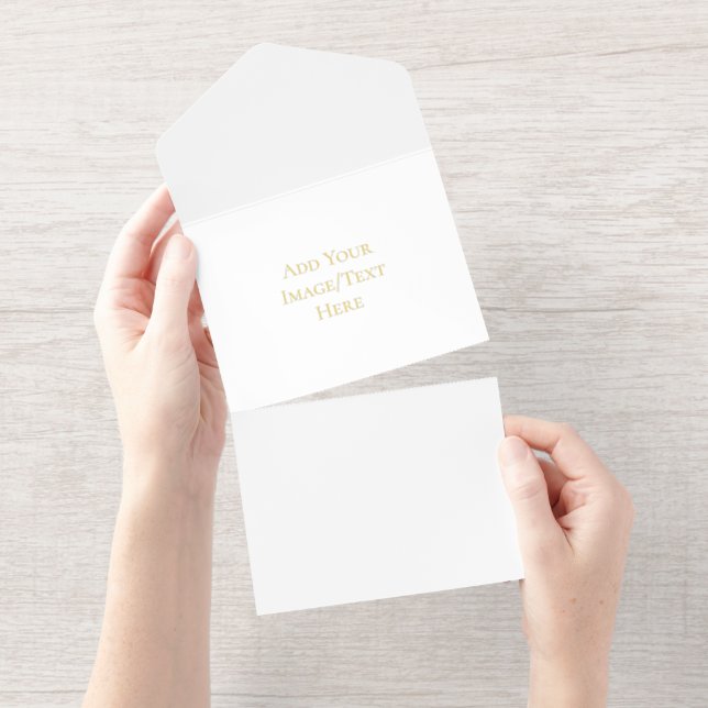 Blank Wedding Templates | Elegant Customizable  All-in-One-Einladung (Abreißstreifen)