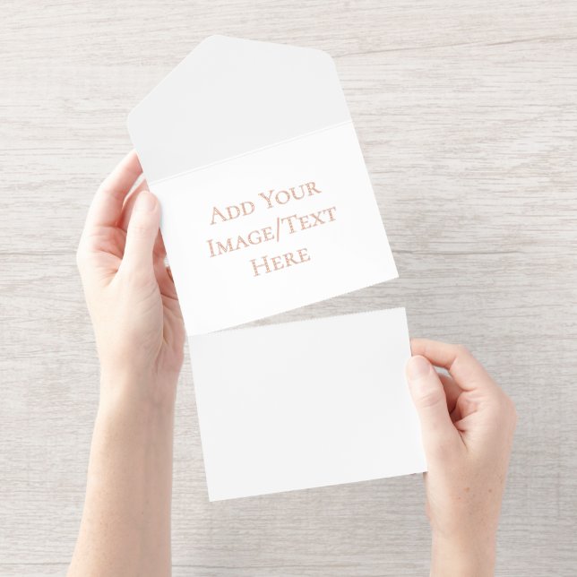 Blank Wedding Templates | Elegant Customizable  All-in-One-Einladung (Abreißstreifen)