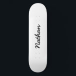 Blank weiß skateboard<br><div class="desc">Blank weiße Skateboard.Anpassen und personalisieren Sie mit Ihrem eigenen Text, Foto, Bild oder Design.</div>