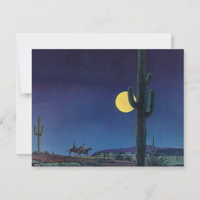 Blank West Southwest Saguaro Cactus Moonlight Ride (Vorderseite)