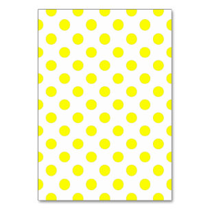 Blank White and Yellow Polka Dot Tischnummer