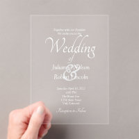 Blank White Custom Hochzeit Einladung