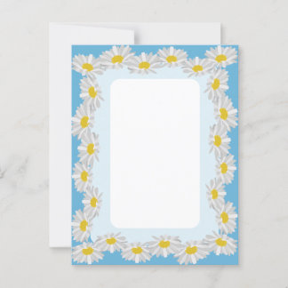 Blank White Daisy mit Sky Blue Card Postkarte
