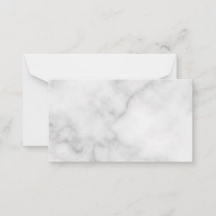Blank White Marble Wedding Hinweiskarte