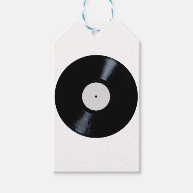 Blank-White-Record-Label Geschenkanhänger (Vorderseite)