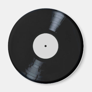 Blank-White-Record-Label Magnet