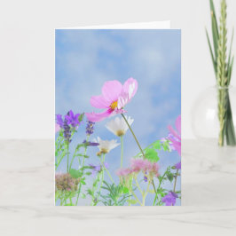 Blank Wild Blume Grußkarte Karte