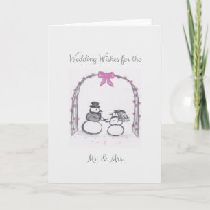Blank Winter Wedding Greeting Card Karte