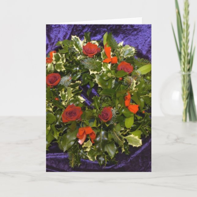 BLANK WREATH CARD FEIERTAGSKARTE (Vorderseite)