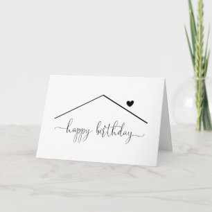 Blank Zuhause Happy Birthday Card von Realtor Karte