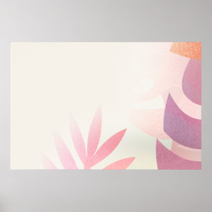 Blanke Blatt-Monstera-Rahmen Poster