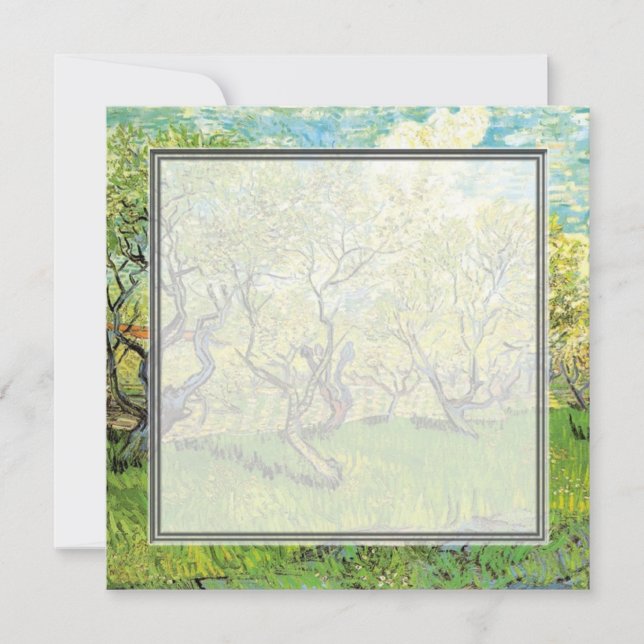 Blanke Einladung, van Gogh Orchard in Blossom (Vorderseite)