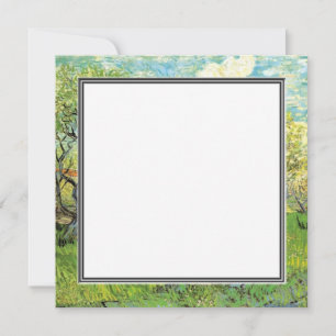 Blanke Einladung, van Gogh Orchard in Blossom Einladung