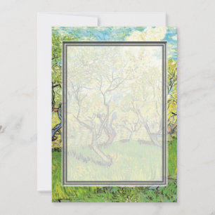 Blanke Einladung, van Gogh Orchard in Blossom Einladung