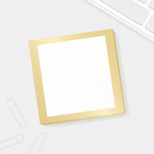 Blanke falsche Goldfolie Post-it Klebezettel