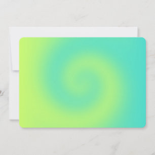 Blanke gelb-türkise Ombre-Twirl Einladung