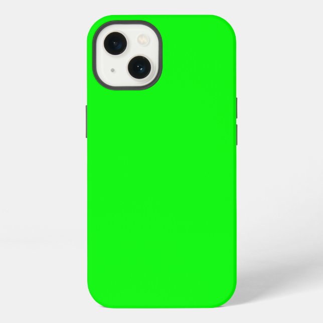 Blanke Limettengrüne Einheitsfarbe iPhone Hülle (Rückseite)