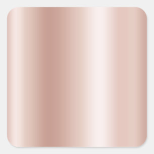 Blanke Rosa-Gold-Ombre-Folie Quadratischer Aufkleber