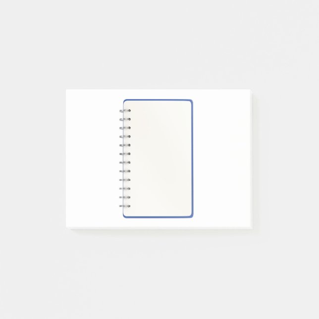 Blanken-Spiralnotebook Post-it Klebezettel (Vorderseite)