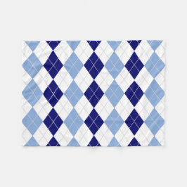 Blanken und Weiße Raute Vlies Fleecedecke