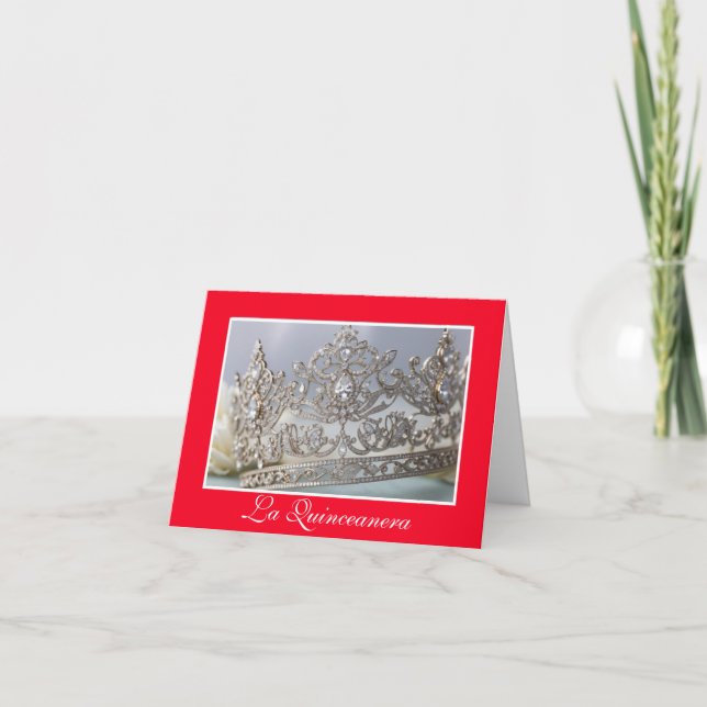 Blankenkarte der Quinceanera Einladung (Vorderseite)