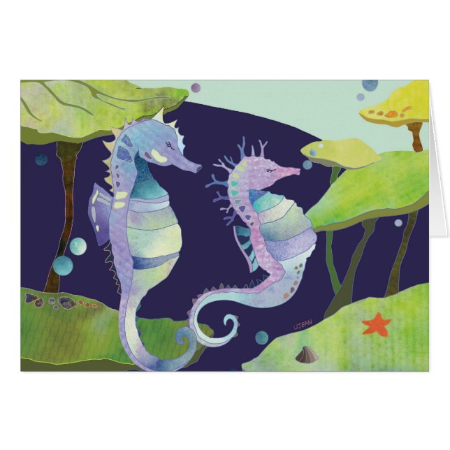 Blankenkarte des Seepferdes (Vorderseite (Horizontal))