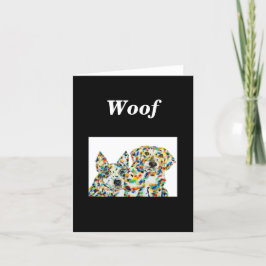 Blankenkarte für australische Schäferhunde und Plo Dankeskarte