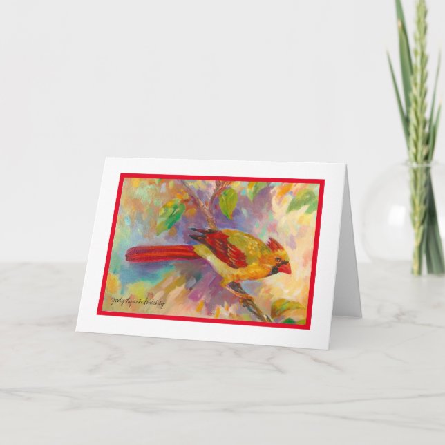 Blankenkarte für weibliche Kardinal Feiertagskarte (Vorderseite)