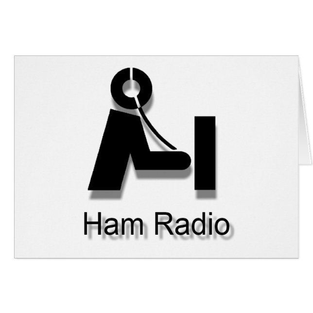Blankenkarten für Ham Radio 3-D-PlainLogo zur Anpa (Vorderseite (Horizontal))