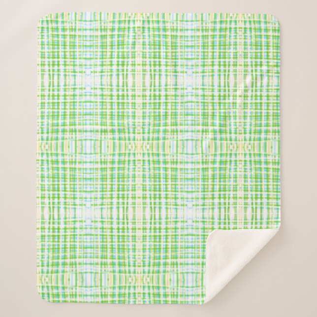 Blankenrot und grün Kariert Sherpadecke (Vorderseite)