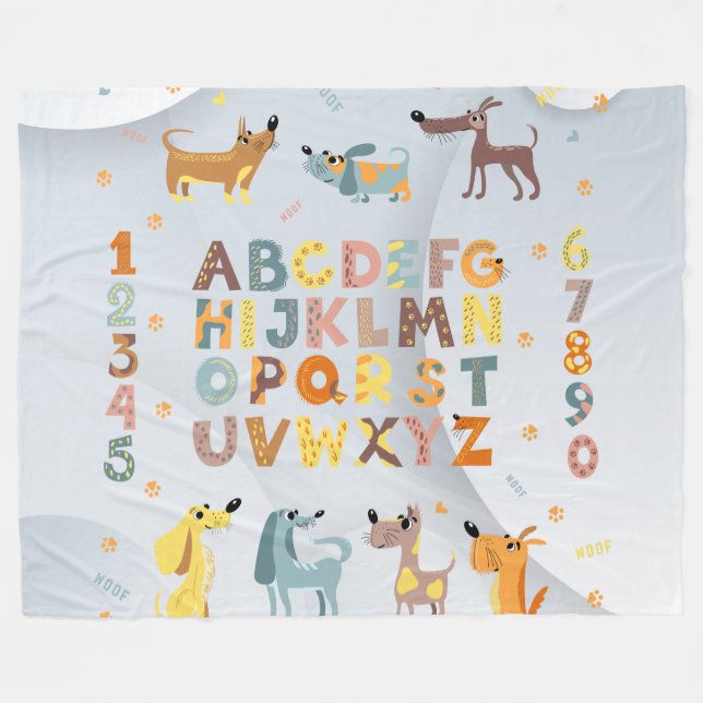 Blanket - ABC-Buchstaben Fleecedecke (Vorderseite (Horizontal))