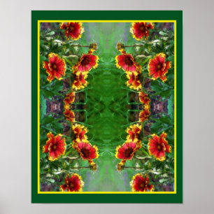 Blanket Blume Daisies Wasserfarbe Abstrakt Poster