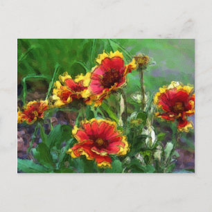 Blanket-Blume Wasserfarben-Postkarte Postkarte