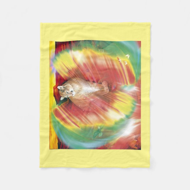 Blanket Cougar Mountain Lion Zuhause Decore Fleecedecke (Vorderseite)
