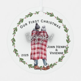 Blanket Couple Unser erstes Weihnachtsfest Verlobt Ornament Aus Metall