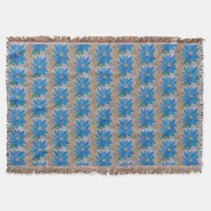 Blanket der blauen Blume Decke