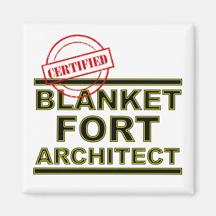 Blanket Fort Architect Funny Kühlschrankmagnet Magnet