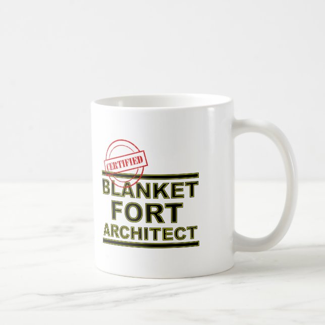 Blanket Fort Architect Funny Mug oder Travel Mug Tasse (Rechts)