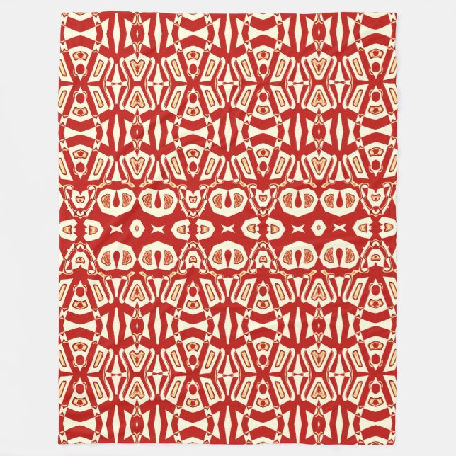 Blanket Grosses 60" x 80" rotes klassisches Design Fleecedecke (Vorderseite)