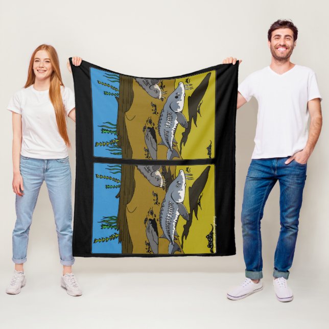 BLANKET - LAKE STURGEON COLORING PAGE - SPOT DIF FLEECEDECKE (Beispiel)