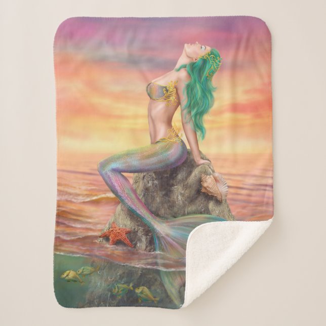 Blanket Mermaid. Bei Sonnenuntergang. Sherpadecke (Vorderseite)