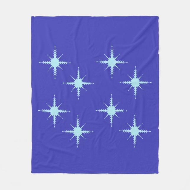 Blanket mit schönen Schneeflocken Fleecedecke (Vorderseite)