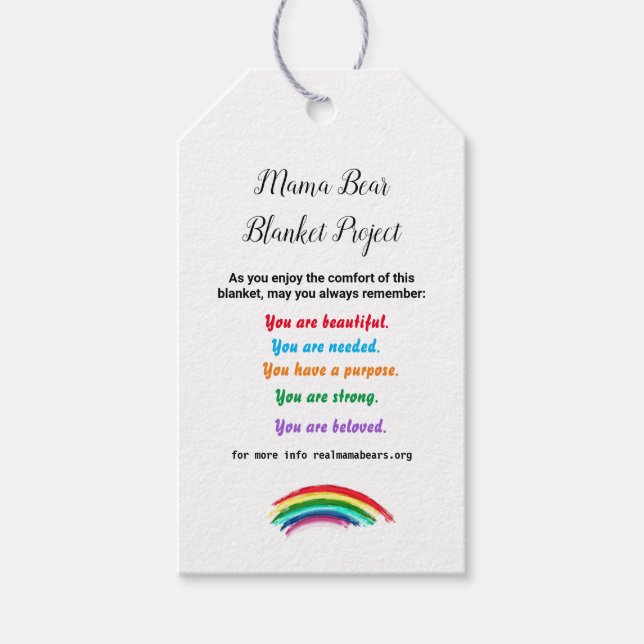 Blanket-Projekt Geschenkanhänger (Vorderseite)