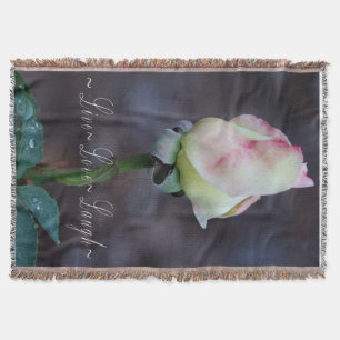 Blanket/Rot und Gelb Rose Bud Decke
