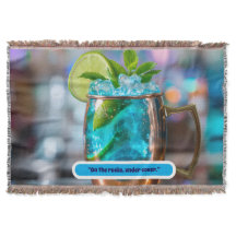 Blanket throw with cocktail 