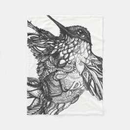 Blanket Zen Tangle Black and White Michele Zurück Fleecedecke