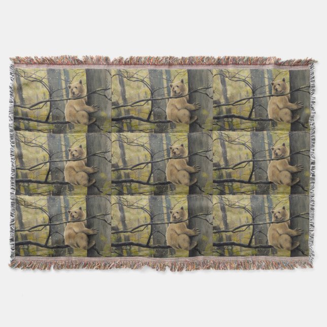 Blankets Bärenart Kermode Bear Throw Blanket Decke (Vorderseite)