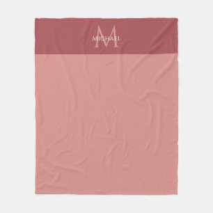 Blankets Elegante moderne Monogramm-Vorlage Fleecedecke