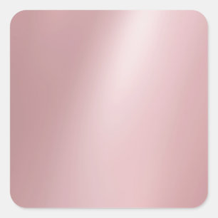 Blanko modernes Template trendy elegante Roségold Quadratischer Aufkleber