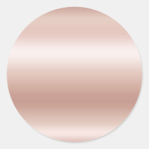Blanko Pastell-Roségold-Ombre-Folie Runder Aufkleber